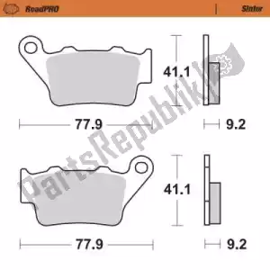 MOTO MASTER 6257403402 remblok 403402, brake pads sinter - Onderkant