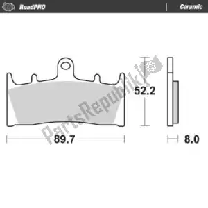 MOTO MASTER 6257403604 brake pad 403604, brake pads organic - Bottom side