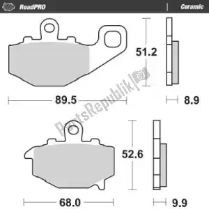 MOTO MASTER 6257403704 plaquette de frein 403704, plaquettes de frein organiques - La partie au fond