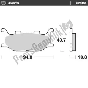 MOTO MASTER 6257403804 pastilla de freno 403804, pastillas de freno orgánicas - Lado inferior