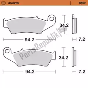 MOTO MASTER 6257403901 pastilha de freio 403901, pastilha de freio sinterizada - Lado inferior