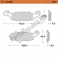 6257404102, Moto Master, Klocek hamulcowy 404102, klocki spiekane    , Nowy