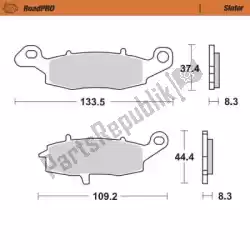 Ici, vous pouvez commander le plaquette de frein 404102, plaquettes de frein frittées auprès de Moto Master , avec le numéro de pièce 6257404102: