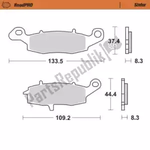 MOTO MASTER 6257404102 plaquette de frein 404102, plaquettes de frein frittées - La partie au fond