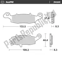 6257404104, Moto Master, Pastillas de freno 404104, pastillas de freno orgánicas    , Nuevo