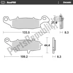 Here you can order the brake pad 404204, brake pads organic from Moto Master, with part number 6257404204: