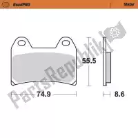 6257404301, Moto Master, Brake pad 404301, brake pads sinter    , New