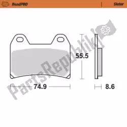 Here you can order the brake pad 404301, brake pads sinter from Moto Master, with part number 6257404301: