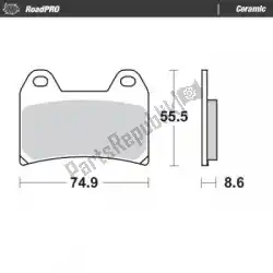 Here you can order the brake pad 404304, brake pads organic from Moto Master, with part number 6257404304: