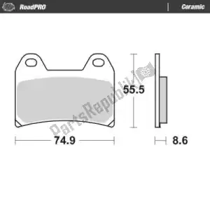 MOTO MASTER 6257404304 brake pad 404304, brake pads organic - Bottom side