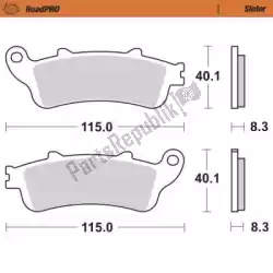 Here you can order the brake pad 405101, brake pads sinter from Moto Master, with part number 6257405101: