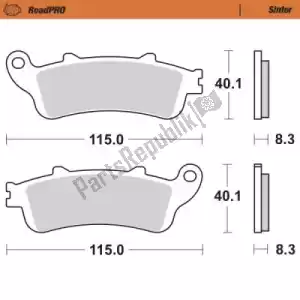 MOTO MASTER 6257405101 brake pad 405101, brake pads sinter - Bottom side