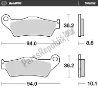 6257405404, Moto Master, Remblok 405404, brake pads organic    , Nieuw