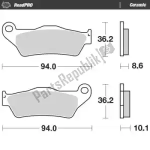 MOTO MASTER 6257405404 klocek hamulcowy 405404, klocki hamulcowe organiczne - Dół