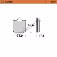 6257405501, Moto Master, Remblok 405501, brake pads sinter    , Nieuw