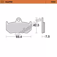 6257405602, Moto Master, Plaquette de frein 405602, plaquettes de frein frittées    , Nouveau