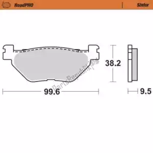 MOTO MASTER 6257405802 remblok 405802, brake pads sinter - Onderkant