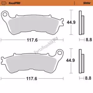 MOTO MASTER 6257406501 pastilla de freno 406501, pastillas de freno sinterizadas - Lado inferior