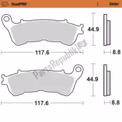 Here you can order the brake pad 406502, brake pads sinter from Moto Master, with part number 6257406502: