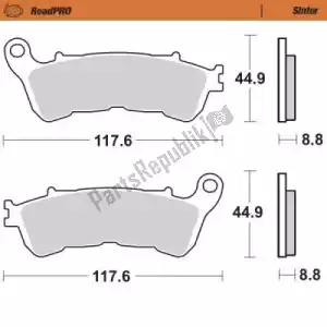 MOTO MASTER 6257406502 brake pad 406502, brake pads sinter - Bottom side