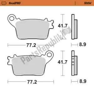 MOTO MASTER 6257406702 plaquette de frein 406702, plaquettes de frein frittées - La partie au fond