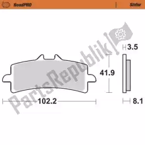 MOTO MASTER 6257407001 plaquette de frein 407001, plaquettes de frein frittées - La partie au fond