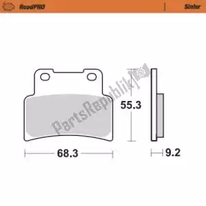 MOTO MASTER 6257407101 remblok 407101, brake pads sinter - Onderkant