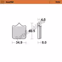 6257407501, Moto Master, Brake pad 407501, brake pads sinter    , New