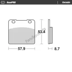remblok 408304, brake pads organic van Moto Master, met onderdeel nummer 6257408304, bestel je hier online: