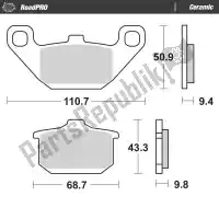 6257408404, Moto Master, Remblok 408404, brake pads organic    , Nieuw