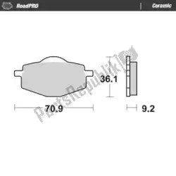 Here you can order the brake pad 408804, brake pads organic from Moto Master, with part number 6257408804: