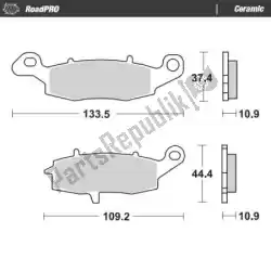 Here you can order the brake pad 410904, brake pads organic from Moto Master, with part number 6257410904: