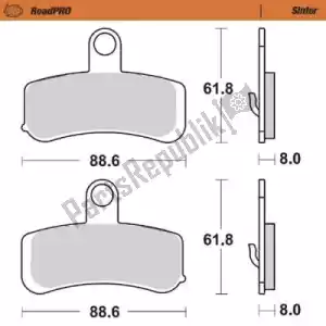 MOTO MASTER 6257411501 pastilha de freio 411501, pastilha de freio sinterizada - Lado inferior