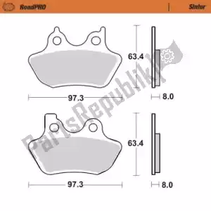 MOTO MASTER 6257411901 pastilla de freno 411901, pastillas de freno sinterizadas - Lado inferior