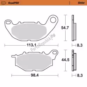 MOTO MASTER 6257412501 brake pad 412501, brake pads sinter - Bottom side