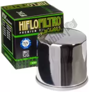 HIFLO HF204C oil filter, chrome - Bottom side