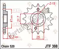 JTF030815R, JT Sprockets, Ktw anteriore 15t rb, 520    , Nuovo
