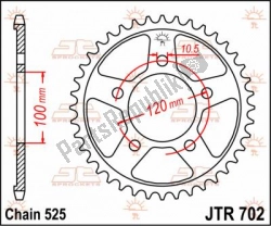JT Sprockets JTR070241, Ktw posteriore in acciaio 41t, 525, OEM: JT Sprockets JTR070241