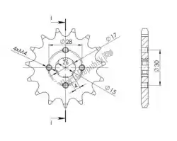 Here you can order the ktw front 15t from Supersprox, with part number SU125315: