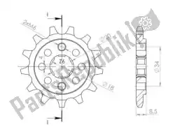 Here you can order the ktw front 15t, 520 from Supersprox, with part number SU127015: