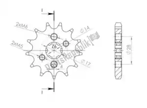 SUPERSPROX SU127713 ktw front 13t, 428 - Onderkant