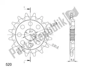 SUPERSPROX SU128413 ktw front 13t, 520 - Onderkant