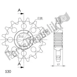 SUPERSPROX SU129515 ktw front 15t, 530 - Bottom side