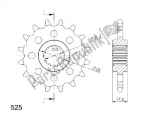 SUPERSPROX SU129714 ktw front 14t, 525 - Bottom side