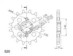 Here you can order the ktw front 15t, 520 from Supersprox, with part number SU130615: