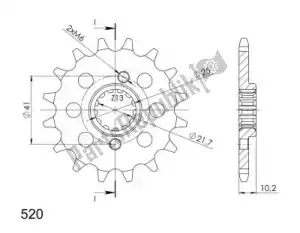 SUPERSPROX SU130814 ktw front 14t, 520 - Bottom side