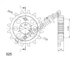 Here you can order the ktw front 15t, 525 from Supersprox, with part number SU131415: