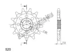 Here you can order the ktw front 12t, 520 from Supersprox, with part number SU132612: