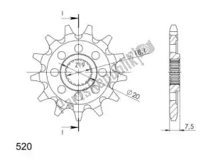 SUPERSPROX SU132614 ktw front 14t, 520 - Bottom side