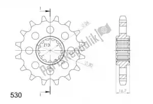 SUPERSPROX SU133316 ktw front 16t, 530 - Onderkant